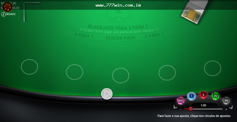 Imagem ilustrativa: mesa de blackjack online na 777win Brasil