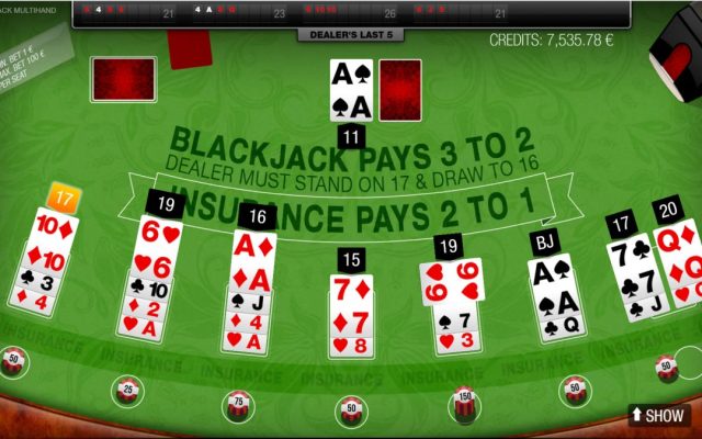 Blackjack 5 Maos — Multiplique suas Chances Online