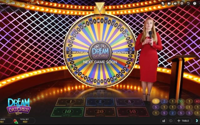 Dream Catcher Roda ao Vivo — Aposte e Gire com Evolution