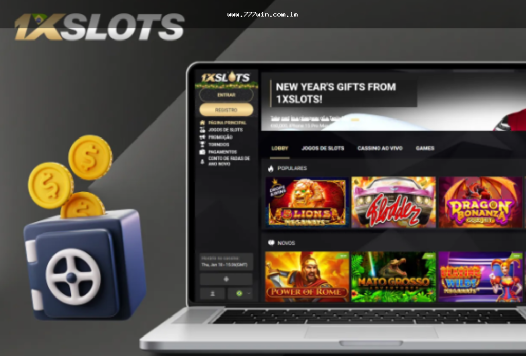 Imagem ilustrativa: área de slots e cassino na 777win Brasil